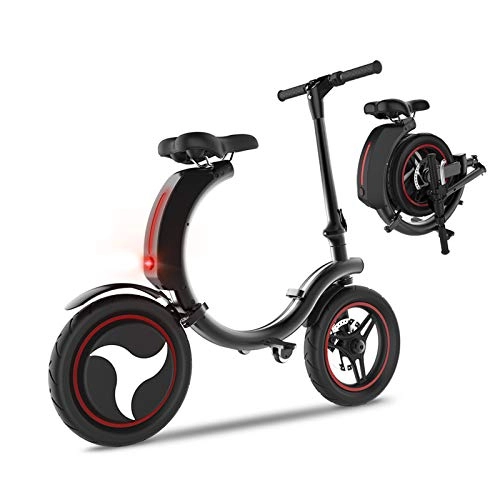 Electric Bike : Full Folding Electric Bike for Adults, Lightweight Commuter Ebike 14Inch Wheels with 350W Powerful Motor, Lightweight Electric Bicycle Put in Trunk of Car