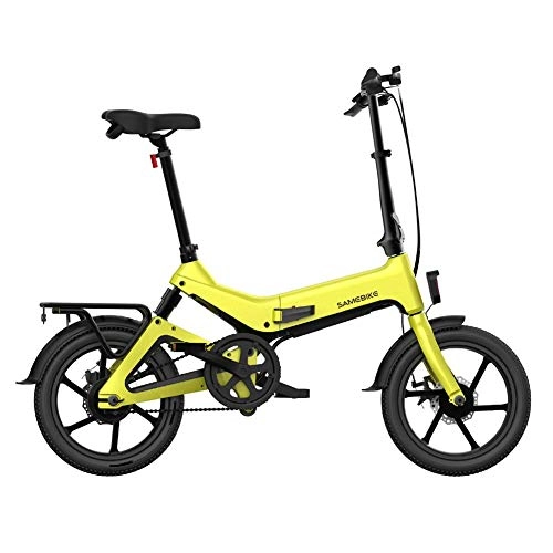 Electric Bike : Funsquare Electric Bike - Foldable Bike, Samebike 16" Electric Bicycle 36V 7.5Ah Built-in Lithium Battery Bicycle Electric Bicycle, 21kg, Magnesium Alloy, Boost Mileage: 60km