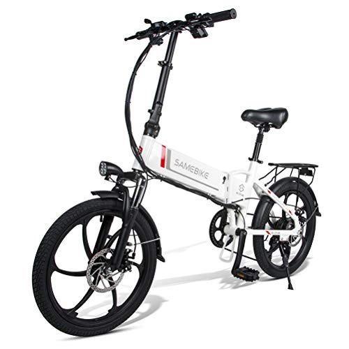 Electric Bike : Fy-Light Samebike 20LVXD30 Electric Moped Bicycle 20 Rechargeable Folding E-bike with 350W Motor Remote Control