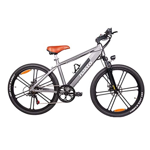 Electric Bike : FYJK Electric Mountain Bike, 350W Electric Bicycle with Removable 48V 10AH Lithium-Ion Battery for Adults, LCD-Display