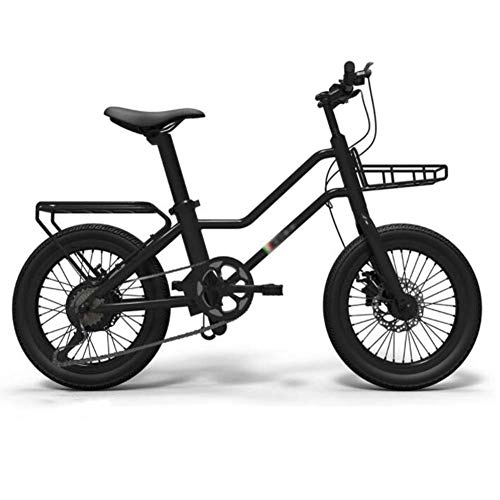 Electric Bike : FZYE 20 Inch Electric Bikes Bicycle, Variable Speed Lithium Battery Bikes with Box Adult Bicycle 5 Gears Assist Outdoor Cycling, Black