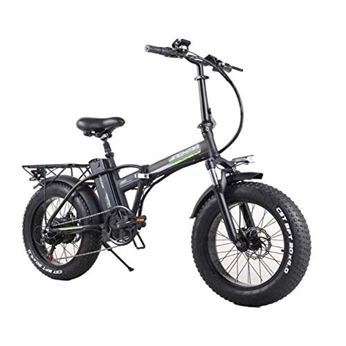 Electric Bike : FZYE 20 inch Folding Electric Bikes, 48V15A All terrain Bikes 4.0 fat tire double disc brake Bicycle Outdoor Cycling