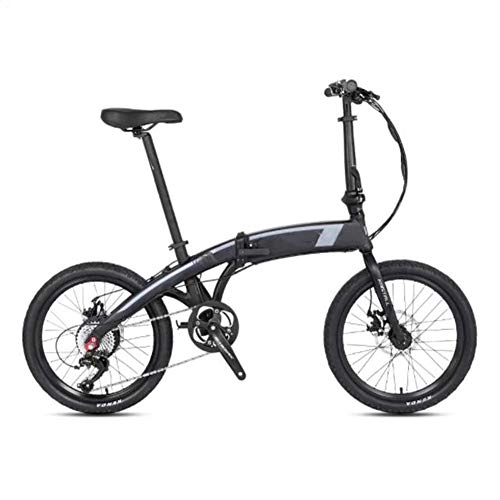 Electric Bike : FZYE Portable Folding Electric Bikes, 20 Inch Tire Adult Bicycle Maximum Torque about 50 N.M Outdoor Cycling Bikes, Gray