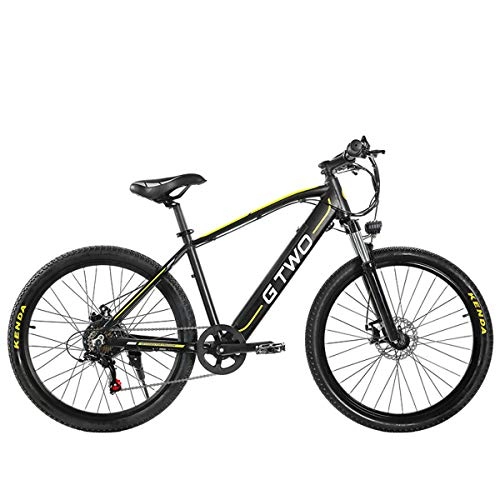 Electric Bike : G2 26 Inch Mountain Bike 48V 9.6Ah Lithium Battery 350W Electric Bike 5 Level Pedal Assist Lockable Suspension Fork (9.6Ah + 1 Spare Battery)
