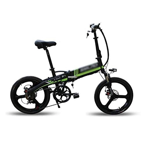 Electric Bike : Gaoyanhang 20 inch ebike - 36V 10AH battery bike 350W travel ebike folding bike ebike (Color : Green)