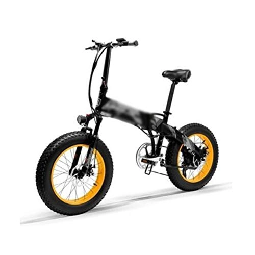 Electric Bike : Gaoyanhang 400W 20 Inch Folding Power Assist Electric Bicycle E-Bike 70-90km Range Electric Bicycle (Color : Yellow)