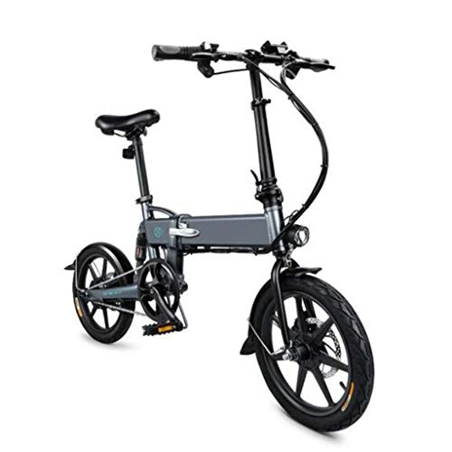 Electric Bike : Gaoyanhang Folding electric bicycle - 250W electric bicycle with three riding modes, 60KM range electric bicycle, 16 inch tire scooter 36V / 7.8AH (Color : Gray)