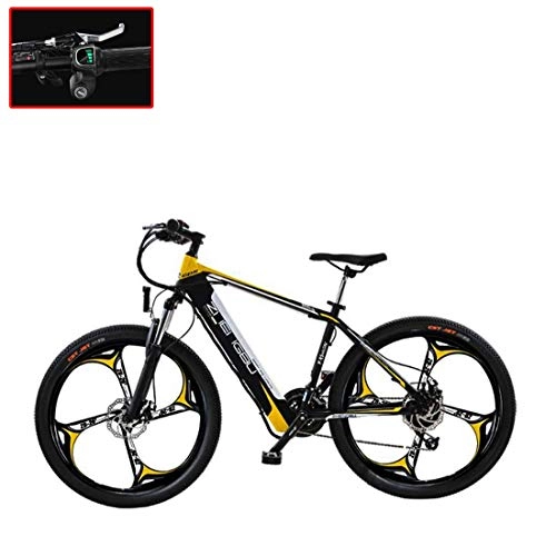 Electric Bike : GASLIKE Adult 26 Inch Electric Mountain Bike, 250W 48V Lithium Battery 27 Speed Electric Bicycle, With LCD Display Instrument, A