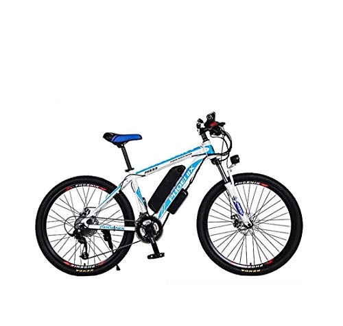 Electric Bike : GASLIKE Adult 26 Inch Electric Mountain Bike, 36V 10.4AH Lithium Battery Electric Bicycle, With Car Lock / Fender / Span Beam Bag / Flashlight / Inflator, B, 24 speed