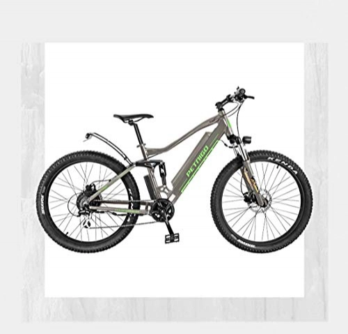 Electric Bike : GASLIKE Adult 27.5 Inch Electric Mountain Bike, All-terrain Suspension Aluminum alloy Electric Bicycle 7 Speed, With Multifunction LCD Display, B, 70KM