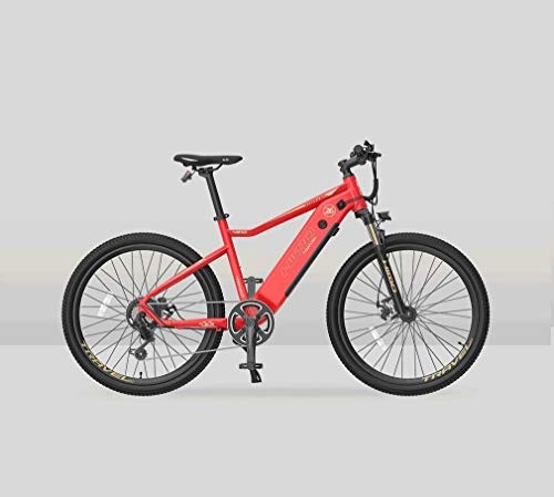 Electric Bike : GASLIKE Adult Electric Mountain Bike, 7 speed 250W Snow Bikes, With HD LCD Waterproof Meter / 48V 10AH Lithium Battery Electric Bicycle, 26 Inch Wheels, Red