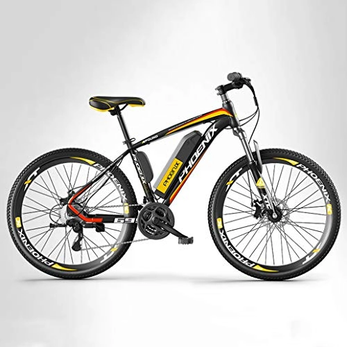 Electric Bike : GASLIKE Adult Mountain Electric Bike Mens, 27 speed Off-Road Electric Bicycle, 250W Electric Bikes, 36V Lithium Battery, 26 Inch Wheels, A, 10AH