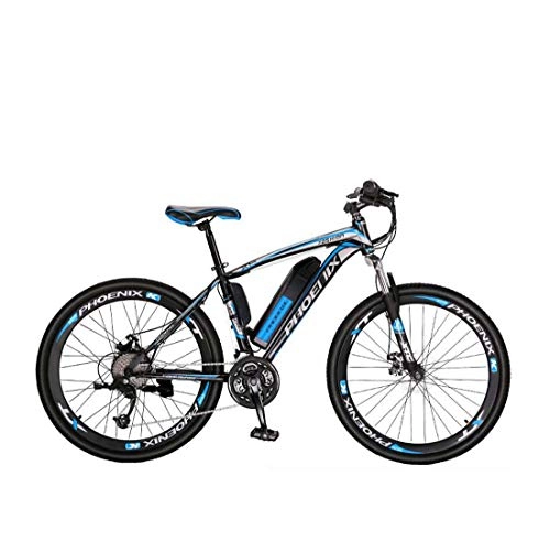 Electric Bike : GASLIKE Adult Mountain Electric Bikes, 36V Lithium Battery High-Strength High-Carbon Steel Frame Offroad Electric Bicycle, 27 speed, B, 13.6AH