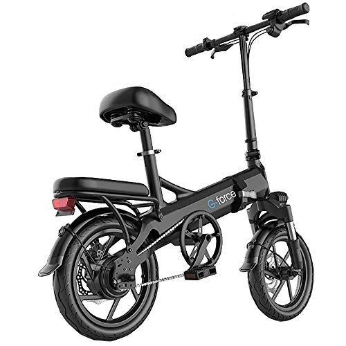 Electric Bike : GGFHH Electric Bike ebikes 14" Small Electric Bicycle, 400W eBike with Large Capacity Battery, 3 Riding Modes for Adults and Teenagers, Dual Disc Braking, Folding Ebike with Pedals