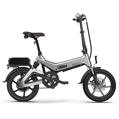 Electric Bike : GGFHH Folding E-Bike, Electric Bicycle With Pedal For Adults and Teens 16" Electric Bike 24.5KM / H With 36V / 23AH Double Lithium-Ion Battery Magnesium Alloy Frame