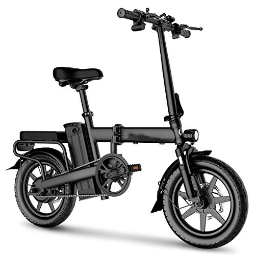 Electric Bike : GGXX Electric Bicycle 48V Three Modes With 20AH Battery Power 240KM Portable Mini Folding Bicycle With LCD Display Dual Seats Suitable For Adults And Teenagers