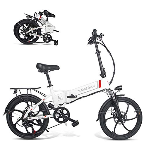 Electric Bike : GHH 20" Electric Bicycle 48V 350W High Speed Brushless Motor 7 Speed Electric Mountain Bike Aluminum Alloy Bicycles All Terrain, Smart Mountain Lightweight Ebike for Mens