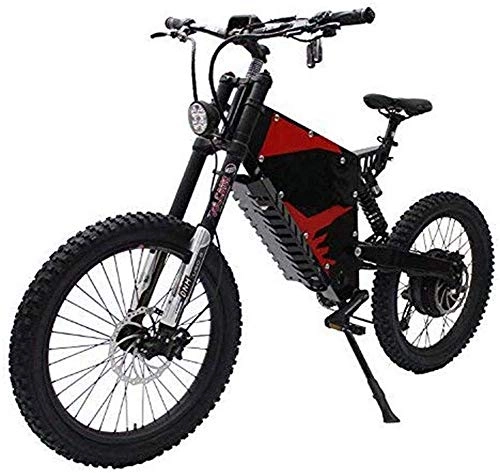 Electric Bike : GJJSZ 72V 3000WFC-1 Front And Rear Shock Absorber Soft Tail All Terrain Electric Mountain Bike Powerful Electric Bicycle Ebike Mountain