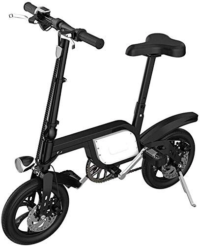 Electric Bike : GJJSZ Electric Bike, Exquisite Appearance Aluminum Alloy Frame Lithium Battery Moped Mini And Small Folding Lithium Battery for Men And Women