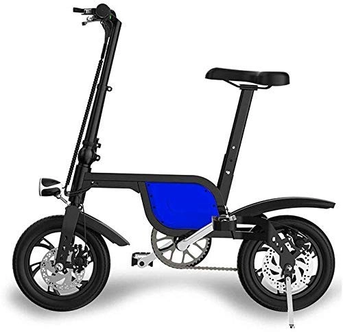 Electric Bike : GJJSZ Folding Electric Bike, Aluminum Alloy Frame Mini And Small Folding Lithium Battery Portable Folding Bicycle Battery, for Men And Women