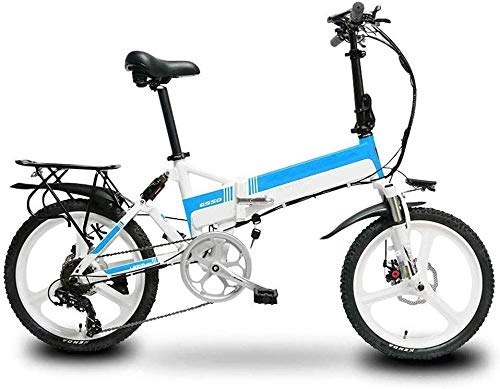 Electric Bike : GJJSZ Folding Electric Bike, Lightweight And Aluminum Folding Bike with Pedals Non-Slip Explosion Proof Lithium Battery Bike Outdoors Adventure, D