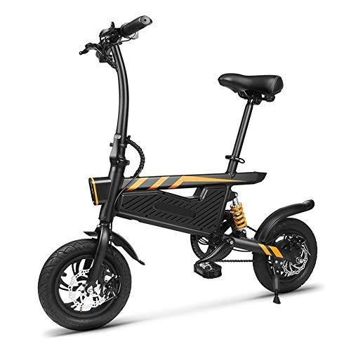 Electric Bike : GJJSZ Mini Folding Electric Bicycle 250W Light Motor Aluminum Alloy with Front Rear Light LE, Unisex Bicycle