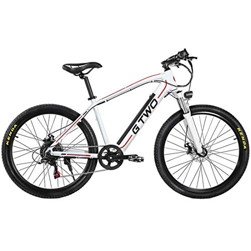 Electric Bike : GJNWRQCY 27.5 Inch Electric Bicycle 350W Mountain Bike 48V 9.6Ah Removable Lithium Battery 5 PAS Front & Rear Disc Brake 27 speed derailleur