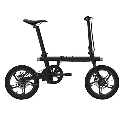 Electric Bike : Gmadostoe Folding Electric Bike, Mini Portable City Speed Bike, E-Bike Scooter With LED Lighting Lightweight Adult Moped Outdoor Riding