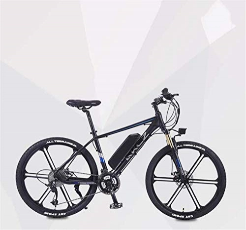 Electric Bike : GMZTT Unisex Bicycle Adult 26 Inch Electric Mountain Bicycle, 36V Lithium Battery 27 Speed Electric Bicycle, High-Strength Aluminum Alloy Frame, Magnesium Alloy Wheels (Color : C, Size : 30KM)