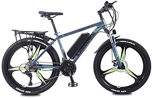 Electric Bike : GMZTT Unisex Bicycle Adult Electric Mountain Bicycle, 36V Lithium Battery 27 Speed Electric Bicycle, High-Strength Aluminum Alloy Frame, 26 Inch Magnesium Alloy Wheels (Color : B, Size : 50KM)