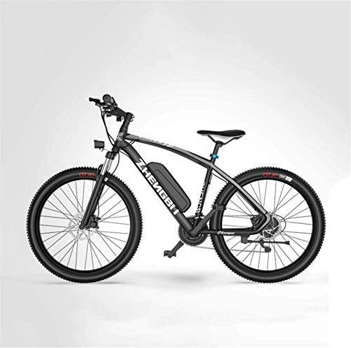 Electric Bike : GMZTT Unisex Bicycle Adult Electric Mountain Bicycle, 48V Lithium Battery, Aviation High-Strength Aluminum Alloy Offroad Electric Bicycle, 27 Speed 26 Inch Wheels (Color : B)
