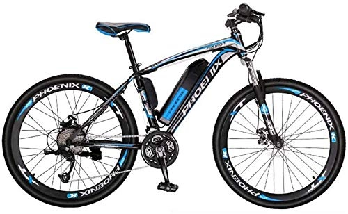 Electric Bike : GMZTT Unisex Bicycle Adult Mountain Electric Bikes, 36V Lithium Battery High-Strength High-Carbon Steel Frame Offroad Electric Bicycle, 27 speed (Color : B, Size : 8AH)