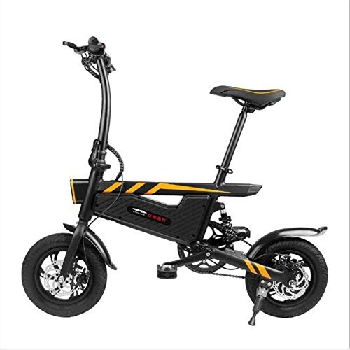 Electric Bike : GOUTUIZI Foldable Electric Bike, Aluminum 16 Inch for E-Bike with 36V 6AH Built-in Lithium Battery, 250W(black)