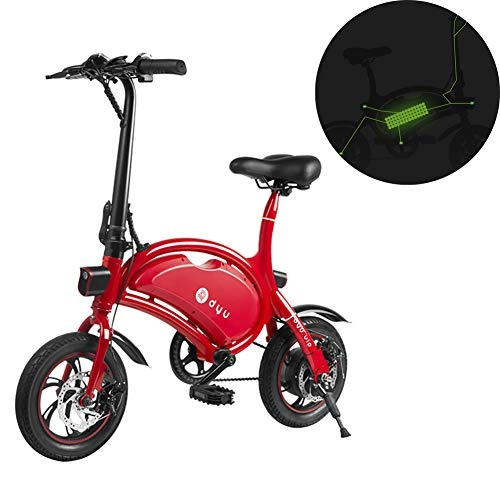 Electric Bike : Gowell 14 Inch Folding Power Assist Electric Bicycle 60km Max Range 240W 36V E-bike with 10.4Ah Lithium Battery City Bicycle Max Speed 25 km / h