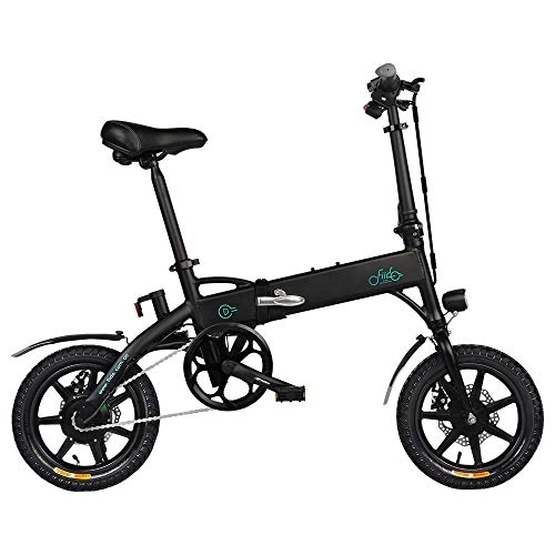 Electric Bike : GoZheec FIIDO D1 Electric BicycleFolding E Bikes With 250W 36V 14inch for Adults10.4 AH Lithium-Ion Battery for Outdoor Cycling Travel Work Out And Commuting (black)
