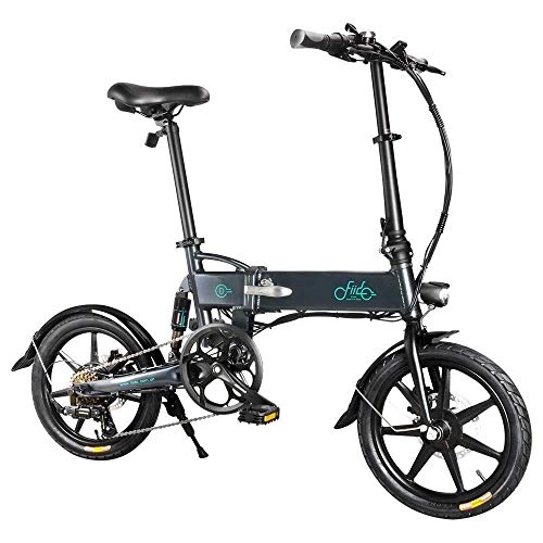Electric Bike : GoZheec FIIDO D2S 16-inch Tires Folding Electric Bike with 250W Motor Max 25km / h SHIMANO 6 Speeds Shift 7.8Ah Battery for adults. (grey)