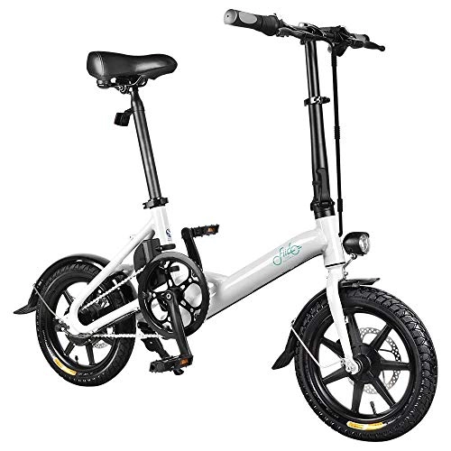 Electric Bike : GoZheec FIIDO D3 Electric Bike for Adults, Folding E-Bike Lightweight Shimano 3 Speed with 250W 36V Battery 14 inch Wheels Dual-disc Brakes for Aldult Men Fitness Outdoor Sporting Commuting