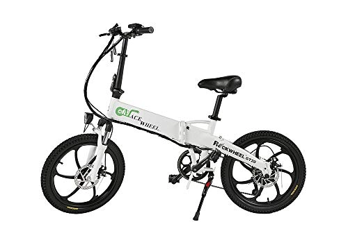 Electric Bike : GoZheec Folding Electric Bicycle & E-bike, Urban Commuter Max Speed 30km / h, 20 Inch Tire 350W Motor Max Speed 30km / h Up To 30km Range Disc Brake, Unisex Bicycle