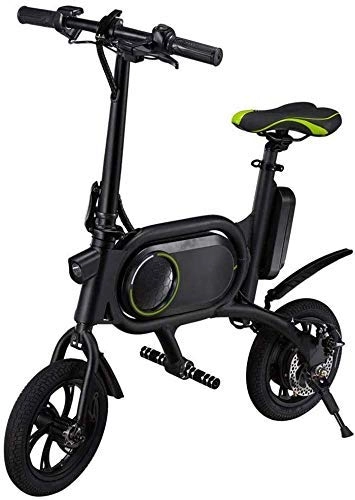 Electric Bike : Gpzj Electric Bike, Adult Two-Wheel Mini Pedal Electric Car Easy Folding And Carry Design with LCD Data Display USB Charging Port Outdoor