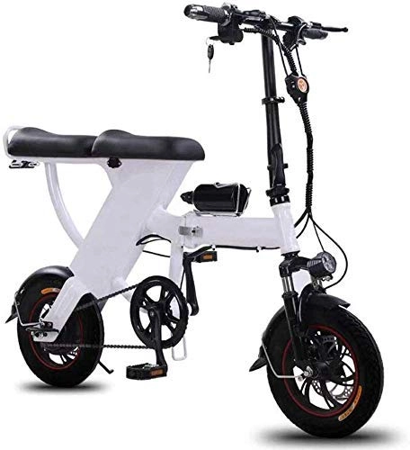 Electric Bike : Gpzj Foldable Electric Bike, Aluminum Alloy Frame Lithium Battery Mini Small Generation Driving Car Battery Car for Men And Women, 45km