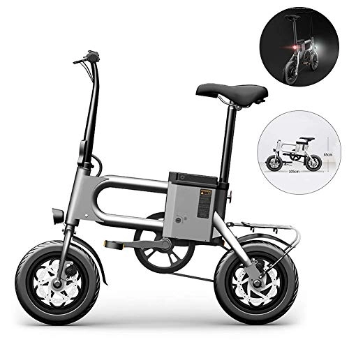 Electric Bike : Gpzj Folding Electric Bike with 36V 17.4Ah Removable Lithium-Ion Battery, 12 Inch Ebike with 350W Motor And Remote Start Three Modes Speed Cruise