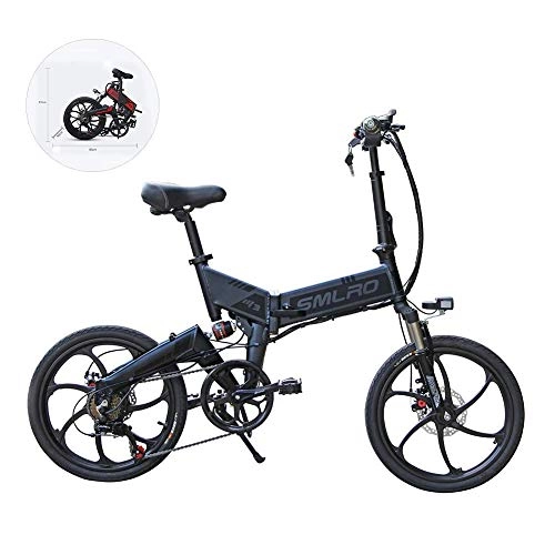 Electric Bike : Gpzj Mini Electric Bike, with Detachable Lithium Battery with LED Headlights Level 5 Cruise Control LCD Instrument(Foldable)