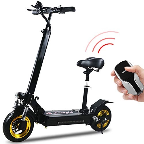 Electric Bike : GREATY Electric Scooter 500W High Power E-Scooter, Lightweight Foldable with USB Charging Kick Scooter, Max Speed 45km / h, Electric Scooter for Adult, Black, 40km10AH