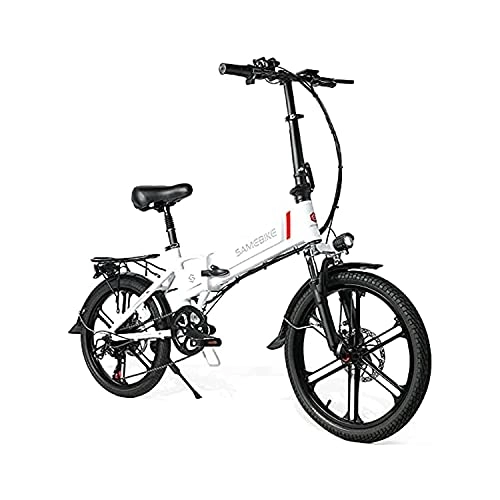 Electric Bike : Greenhouses 20 Inch Electric Bike E-bike, Foldable City Bike Men Women 350W 48V 10.4AH, Electric Bikes With LCD Display & Front And Rear Bike Lights (mobile Holder With USB)
