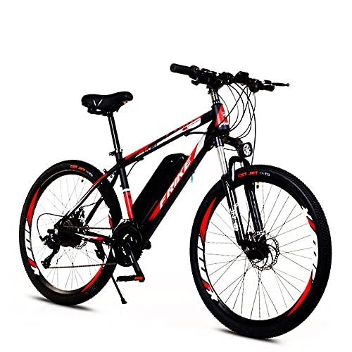 Electric Bike : Greenhouses Electric Bike，e Bike，lithium Battery，21 Speed，36v，bike Electric，Stable And Stylish Red Electric Bike，Three Riding Modes To Enjoy Riding Time, eBike