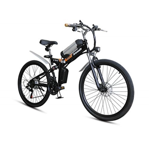 Electric Bike : GTYW, Electric, Folding, Bicycle, Mountain, Adult Moped, Mountain Electric Car, 26-inch Smart Electric Car, 36V 250W, Rear Engine, 110km Long Battery Life, Lithium-ion Battery, Black-36V / 250W