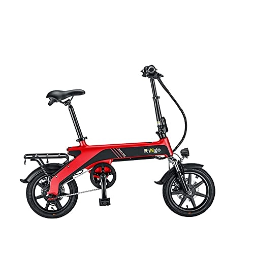 Electric Bike : GUHUIHE Electric Bike, 18" Fat Wheels, 36V Removable Lithium Battery, 250W Motor Up To 30km / h, Red