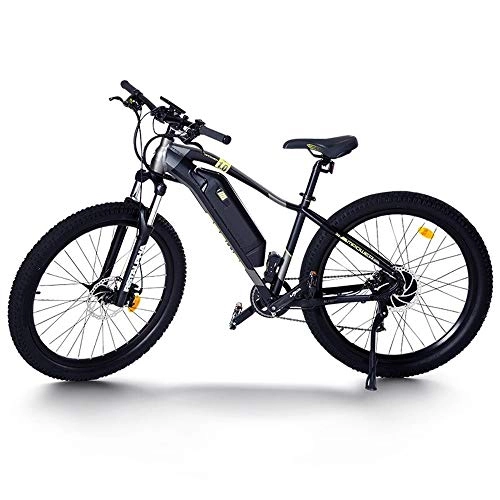 Electric Bike : GUI-Mask SDZXCElectric Bicycle 36V Lithium Battery Mountain Fat Tire Car Battery Can Be Extracted Black 26 Inch