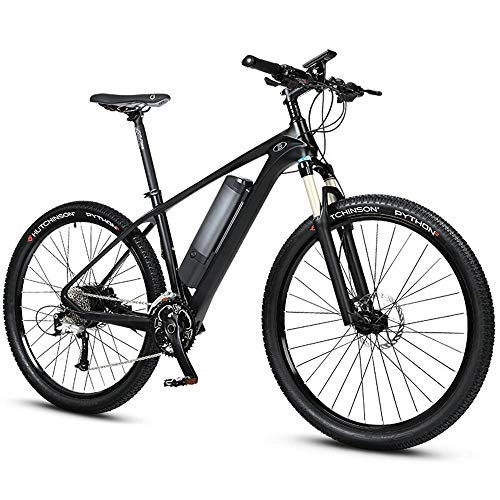 Electric Bike : GUI-Mask SDZXCElectric Car Bicycle Carbon Fiber Lithium Battery Mountain Bike Ultra Light Battery Car Gas Fork Boost 230 Km 27.5 Inch