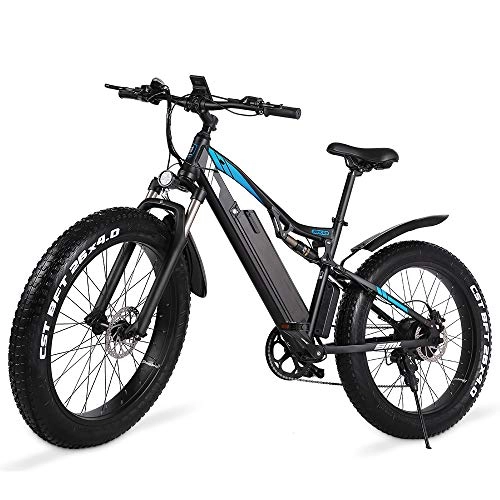 Electric Bike : GUNAI Electric Bike 48V 1000w for Adults Fat Tire Mountain Bike with XOD Front and Rear Hydraulic Brake System